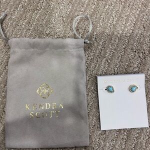 Kendra Scott Turquoise and Gold Stud Earrings